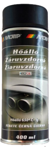 MOTIP HŐÁLLÓ FESTÉK FEKETE 650°C-IG 400M L